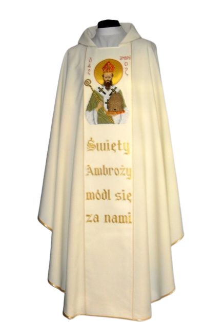 Ornat haftowany - Święty Ambroży