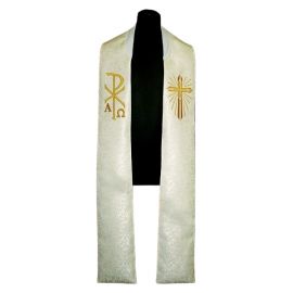 Stuła haftowana - adamaszek - EUCHARYSTYCZNE - Nowość