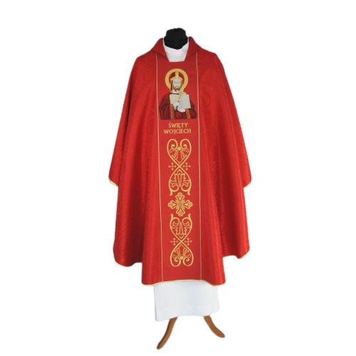 Ornat gotycki haftowany Święty Wojciech - zdjęcie 3 - Ornat gotycki haftowany Święty Wojciech