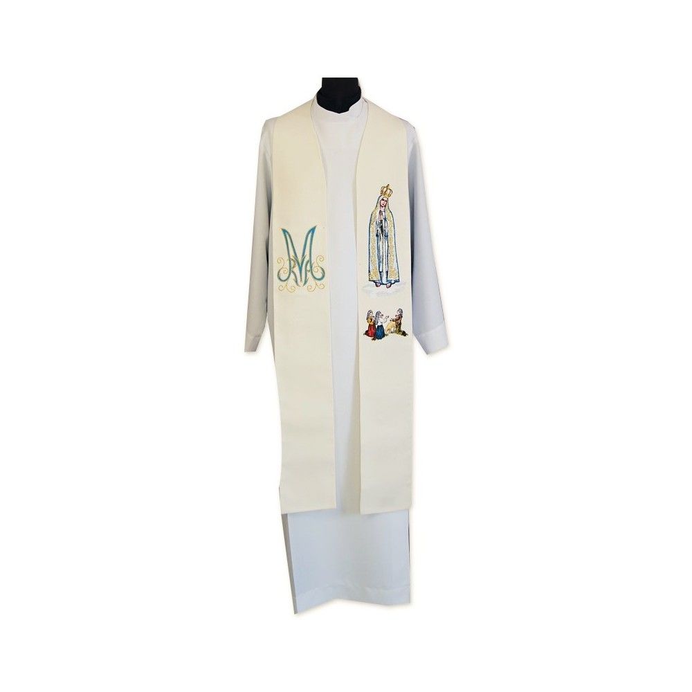 Stuła kapłańska Matka Boża Fatimska - zdjęcie 2 - Stuła kapłańska Matka Boża Fatimska