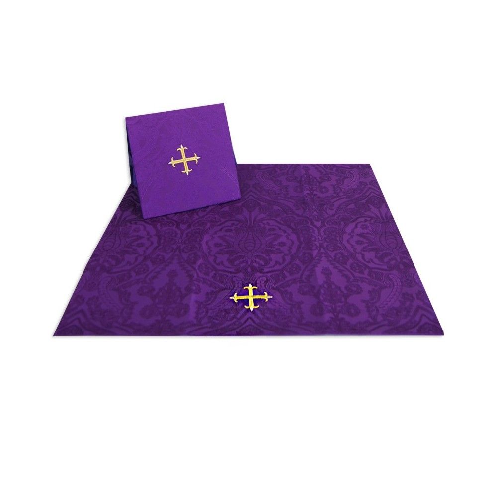 Bursa i welon na kielich - tkanina żakard, kolory liturgiczne (3)