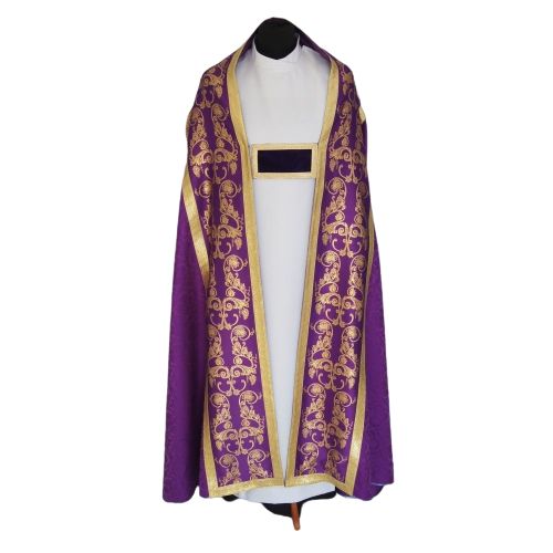 Kapa fioletowa wzór rzymski - tkanina żakard (9) - zdjęcie 2 - Kapa fioletowa wzór rzymski - tkanina żakard (9)