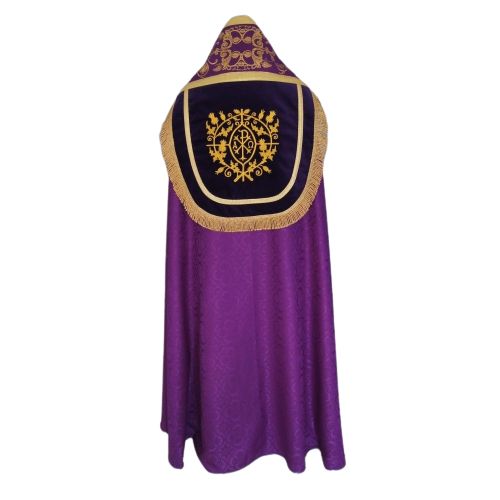 Kapa fioletowa wzór rzymski - tkanina żakard (9) - zdjęcie 3 - Kapa fioletowa wzór rzymski - tkanina żakard (9)