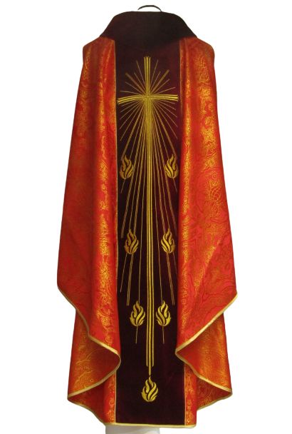 Ornat haftowany Duch Święty - aksamit (6) - zdjęcie 2 - Ornat haftowany Duch Święty - aksamit (6)