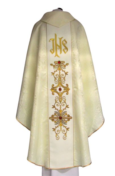 Ornat haftowany Dobry Pasterz, rozeta - zdjęcie 2 - Ornat haftowany Dobry Pasterz, rozeta