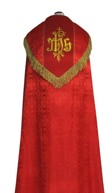 Kapa haftowana IHS rozeta - kolory liturgiczne (50A) - zdjęcie 2 - Kapa haftowana IHS rozeta - kolory liturgiczne (50A)