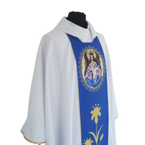 Ornat Maryjny Matka Boża z dzieciątkiem na tronie - zdjęcie 2 - Ornat Maryjny Matka Boża z dzieciątkiem na tronie