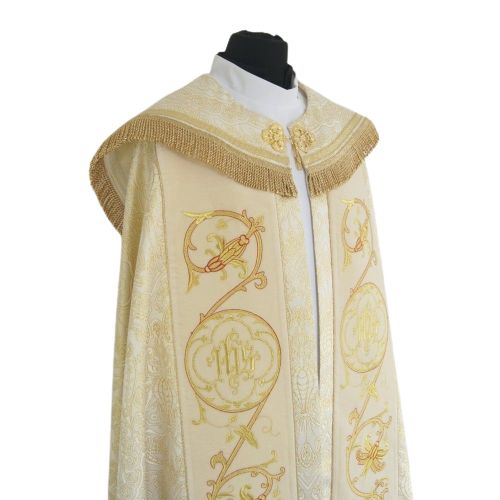 Kapa haftowana wzór gotycki - tkanina brokat (52) - zdjęcie 2 - Kapa haftowana wzór gotycki - tkanina brokat (52)