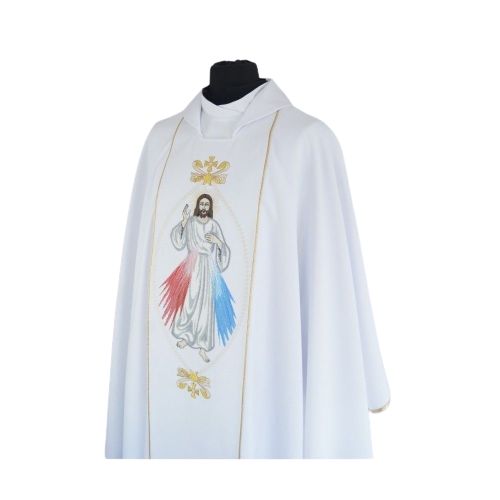 Ornat haftowany Jezus Miłosierny (05) - zdjęcie 2 - Ornat haftowany Jezus Miłosierny (05)