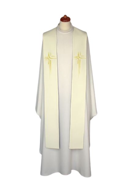 Stuła haftowana do koncelebry - kolory liturgiczne (2) - zdjęcie 3 - Stuła haftowana do koncelebry - kolory liturgiczne (2)