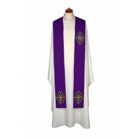 Stuła haftowana - aplikacje aksamitne (4) - EUCHARYSTYCZNE - Nowość