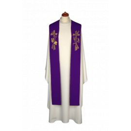 Stuła haftowana do koncelebry - kolory liturgiczne (7) - STUŁY - Nowość