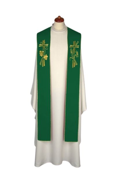 Stuła haftowana do koncelebry - kolory liturgiczne (7) - zdjęcie 3 - Stuła haftowana do koncelebry - kolory liturgiczne (7)