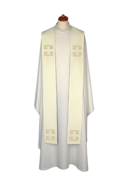 Stuła haftowana - kolory liturgiczne, Krzyże haft (13) - zdjęcie 3 - Stuła haftowana - kolory liturgiczne, Krzyże haft (13)