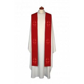 Stuła haftowana - kolory liturgiczne, Krzyże haft (14) - EUCHARYSTYCZNE - Nowość