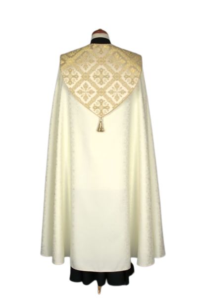 Kapa ecru haftowana adamaszek (58) - zdjęcie 2 - Kapa ecru haftowana adamaszek (58)