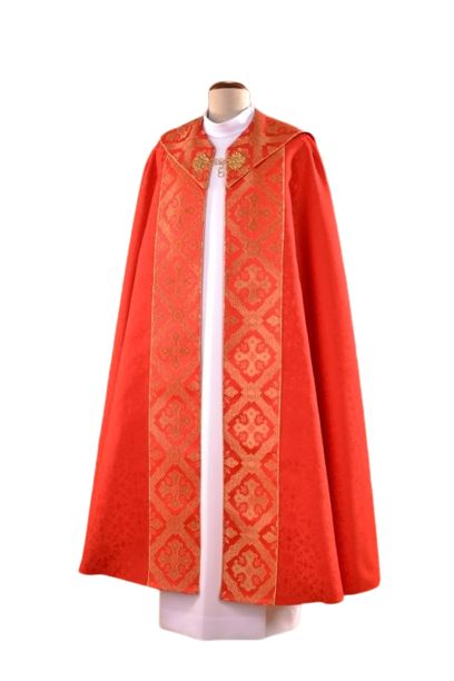 Kapa czerwona haftowana adamaszek (59) - zdjęcie 3 - Kapa czerwona haftowana adamaszek (59)