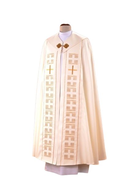 Kapa ecru haftowana (61) - KAPY LITURGICZNE