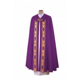 Kapa fioletowa z ozdobnymi pasami (64) - KAPY LITURGICZNE - Nowość