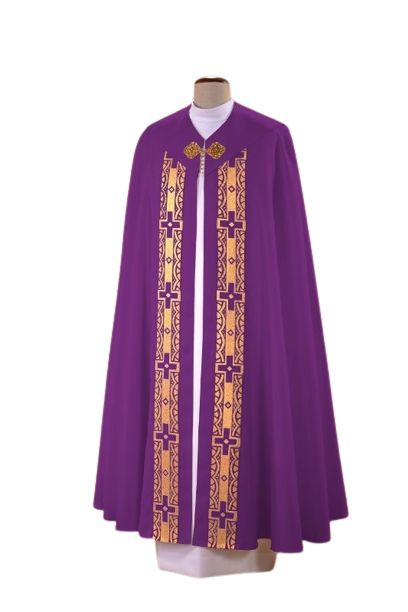 Kapa fioletowa z ozdobnymi pasami (64)