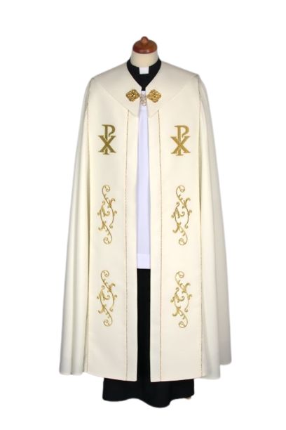 Kapa ecru haftowana (70) - KAPY LITURGICZNE