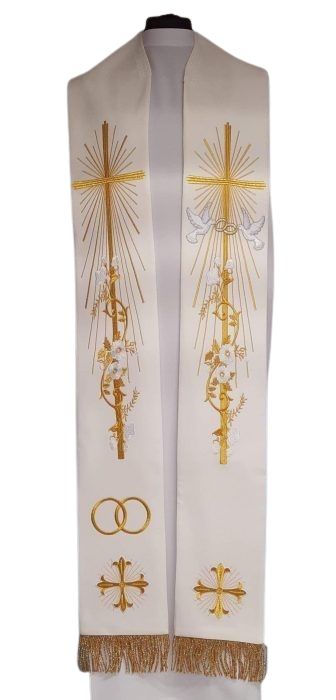 Stuła ślubna haftowana (4) - Stuła ślubna haftowana (4)