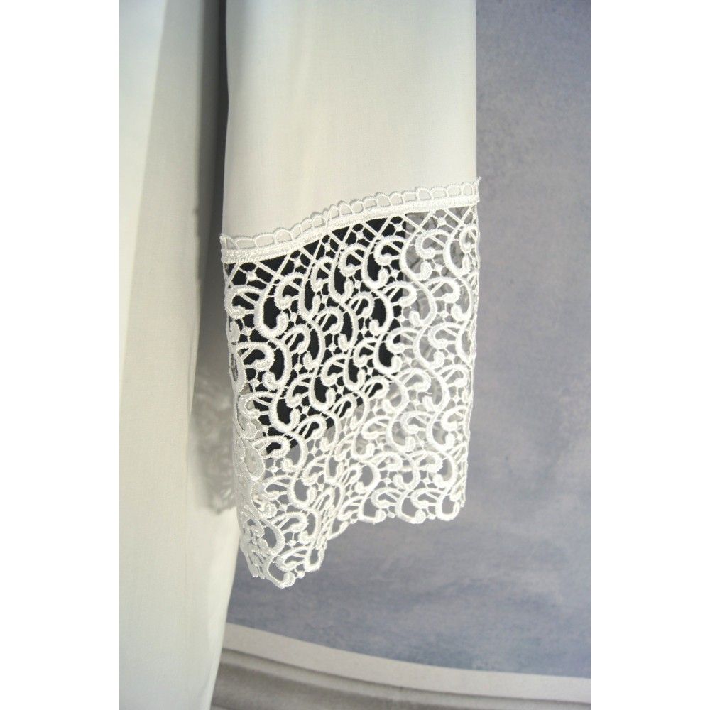 Alba kapłańska tradycyjna z zakładkami + gipiura (10) - zdjęcie 3 - Alba kapłańska tradycyjna z zakładkami + gipiura (10)