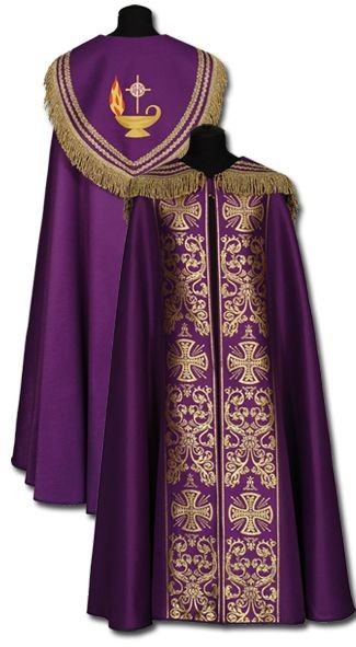 Kapa fioletowa złote dodatki - KAPY LITURGICZNE