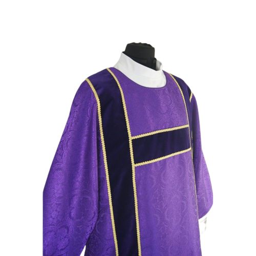 Dalmatyka fioletowa gotycka - tkanina żakard (45) - zdjęcie 2 - Dalmatyka fioletowa gotycka - tkanina żakard (45)