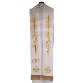 Stuła ślubna, bogato haftowana (5) - EUCHARYSTYCZNE - Nowość