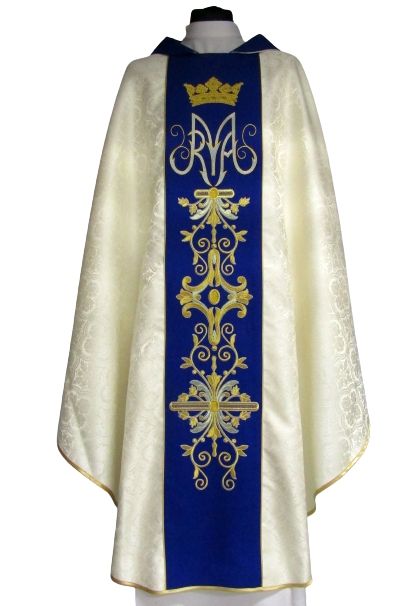 Ornat Maryjny haftowany - rozeta (22)