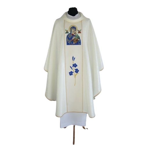 Ornat haftowany MB Nieustającej Pomocy - żakard - zdjęcie 3 - Ornat haftowany MB Nieustającej Pomocy - żakard