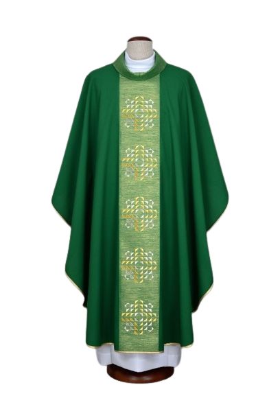 Ornat zielony z nowoczesnymi haftami (16)