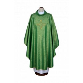 Ornat zielony haftowany - krzyż (18) - Ornaty zielone - Nowość