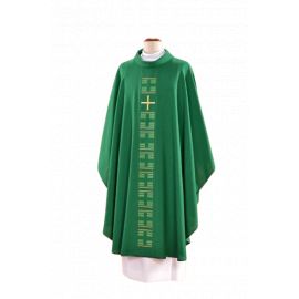 Ornat zielony haftowany - Krzyż (24) - Ornaty zielone - Nowość