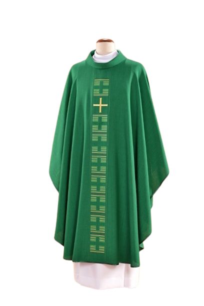 Ornat zielony haftowany - Krzyż (24)