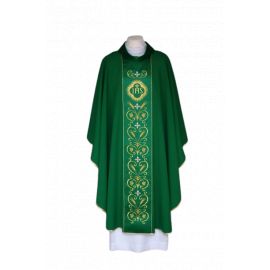 Ornat zielony haftowany, pas atłasowy - IHS (23) - Ornaty zielone - Nowość
