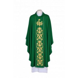 Ornat zielony haftowany - IHS (26) - Ornaty zielone - Nowość