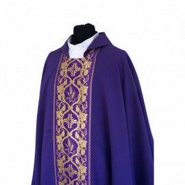 Ornat gotycki, materiał gładki, fiolet (58) - zdjęcie 2 - Ornat gotycki, materiał gładki, fiolet (58)