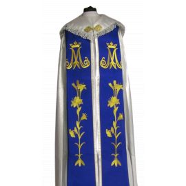 Kapa haftowana maryjna - srebrny brokat (87)