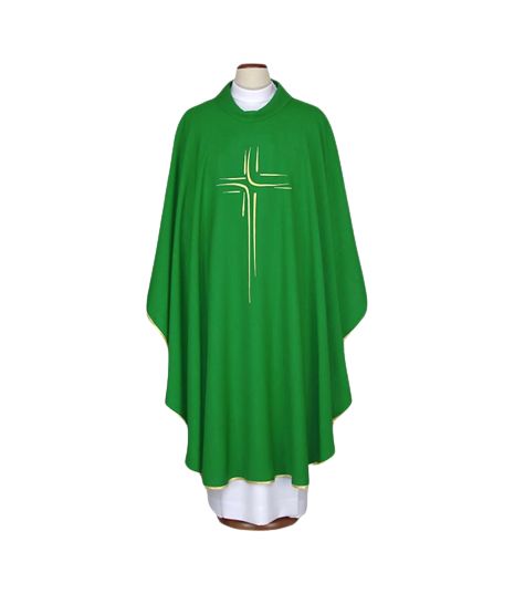 Ornat haftowany zielony - krzyż (77)