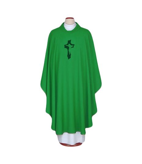 Ornat haftowany zielony - Krzyż (81)