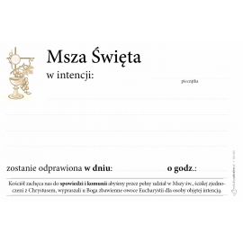 Intencja Mszy Świętej - (format A6) - 25 szt.