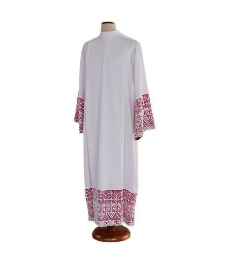 Alba kapłańska biała z podbitką kanonicką (25)