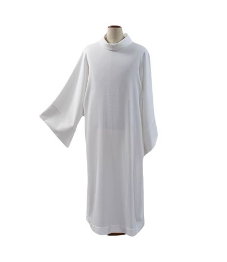 Alba kapłańska z szerokim kołnierzem, ozdobne mankiety (27)