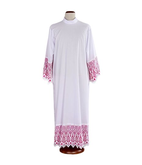 Alba kapłańska biała z podbitką kanonicką (34)