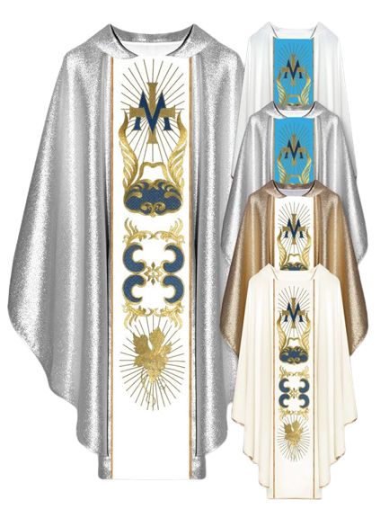 Ornat maryjny z haftowanym pasem (71)