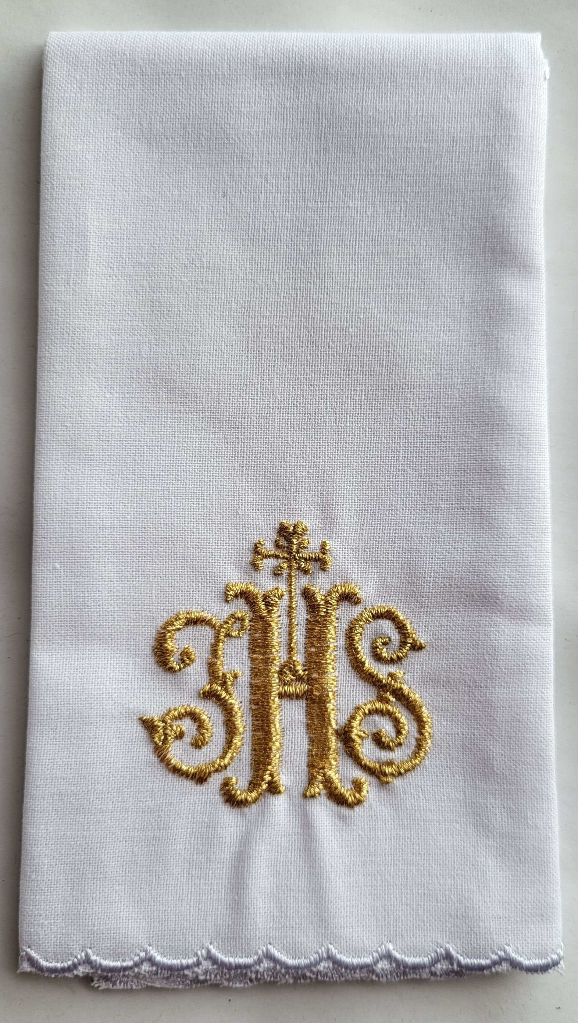Puryfikaterz złoty haft IHS - bawełna
