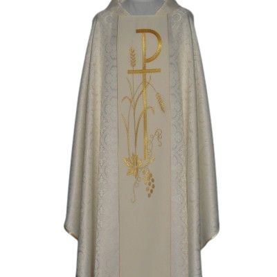 Ornat z komputerowo haftowanym pasem- rozeta (20) - zdjęcie 2 - Ornat z komputerowo haftowanym pasem- rozeta (20)