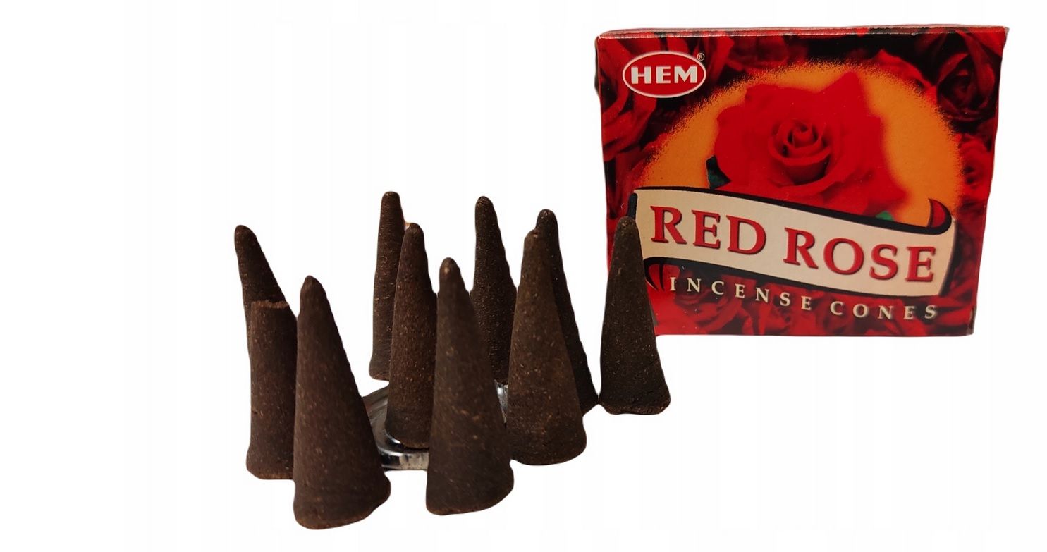 Kadzidło stożkowe róża - 10 stożków